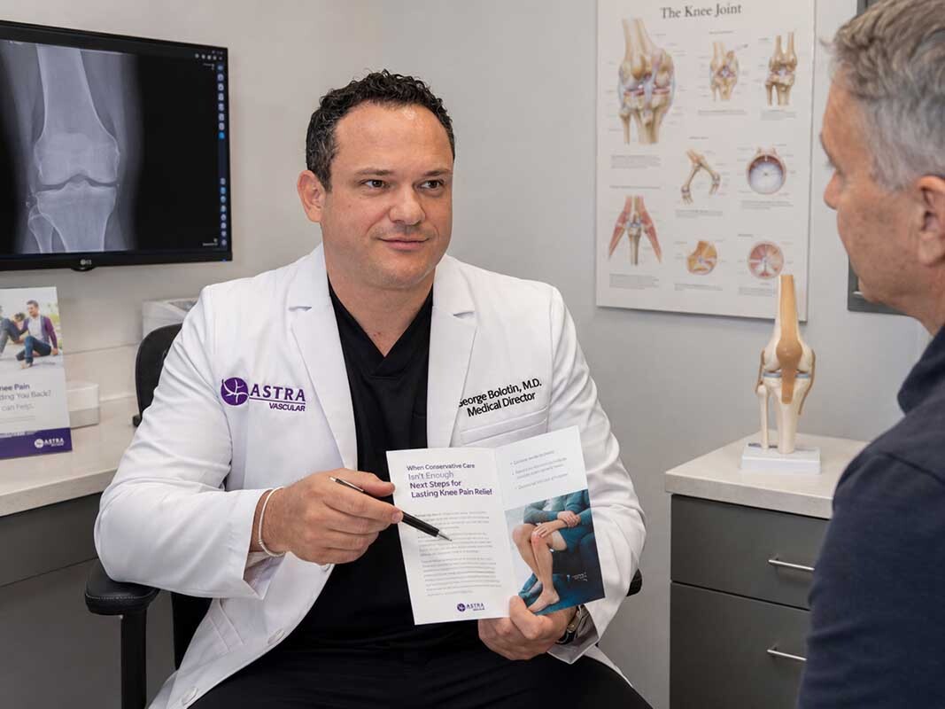 Dr. George Bolotin discussing post-traumatic knee arthritis treatment in Brooklyn, NY.