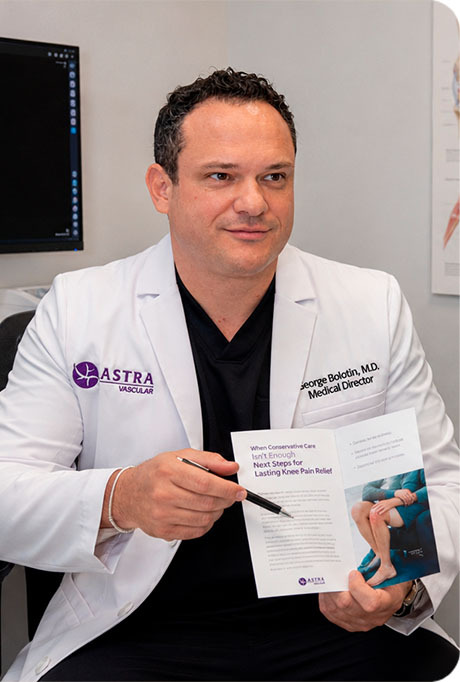 Patient-centered knee pain care at Astra Knee Pain Center with advanced non-surgical treatment options.