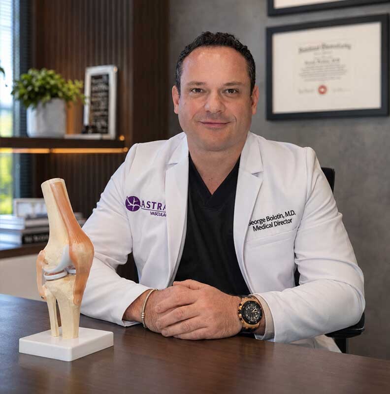 Dr. George Bolotin discussing treatment options after failed conservative therapy for knee pain
